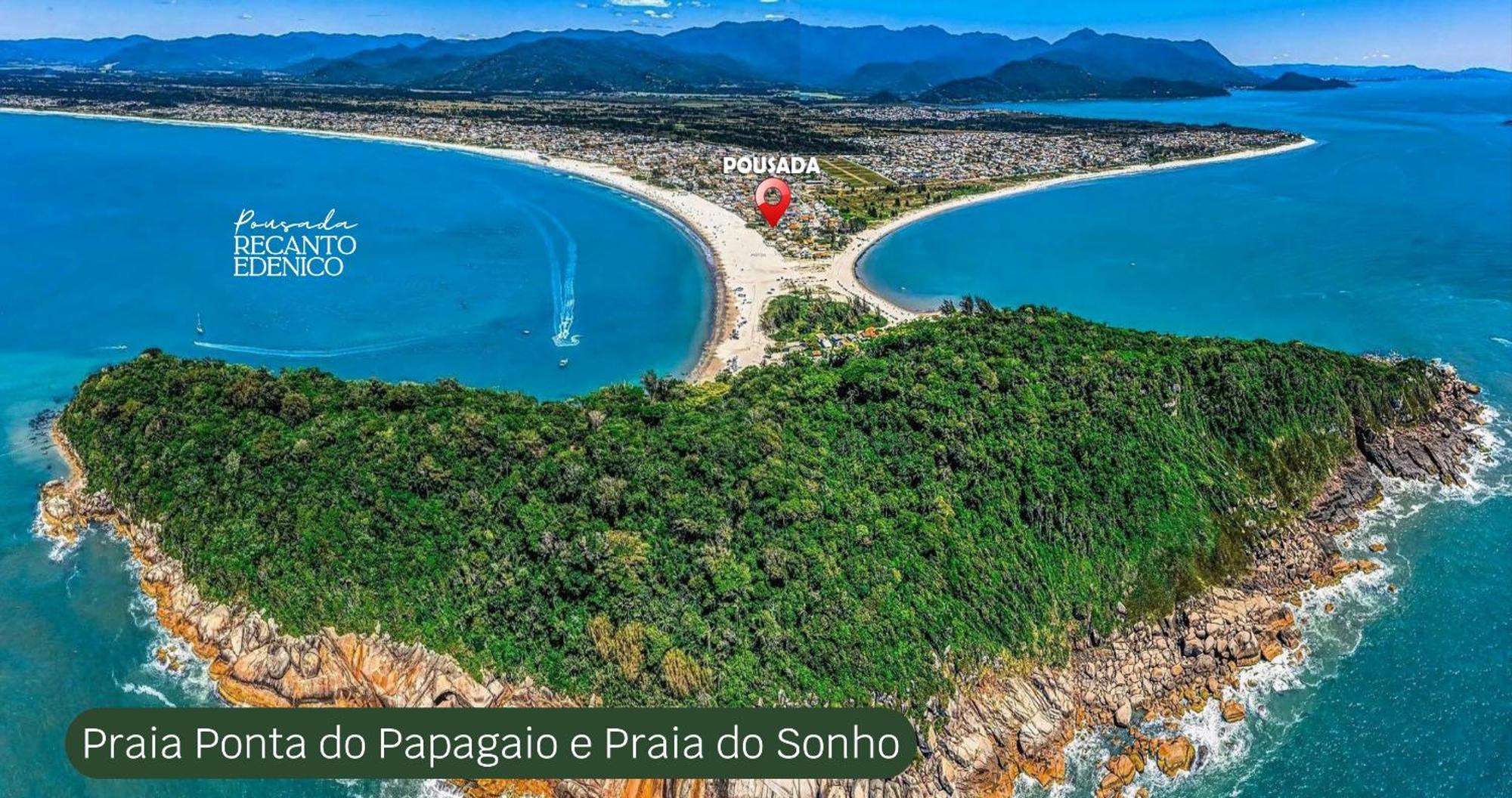 Pousada Recanto Edenico - A Beira Mar Da Praia Ponta Do Papagaio, Palhoca Sc Exterior foto